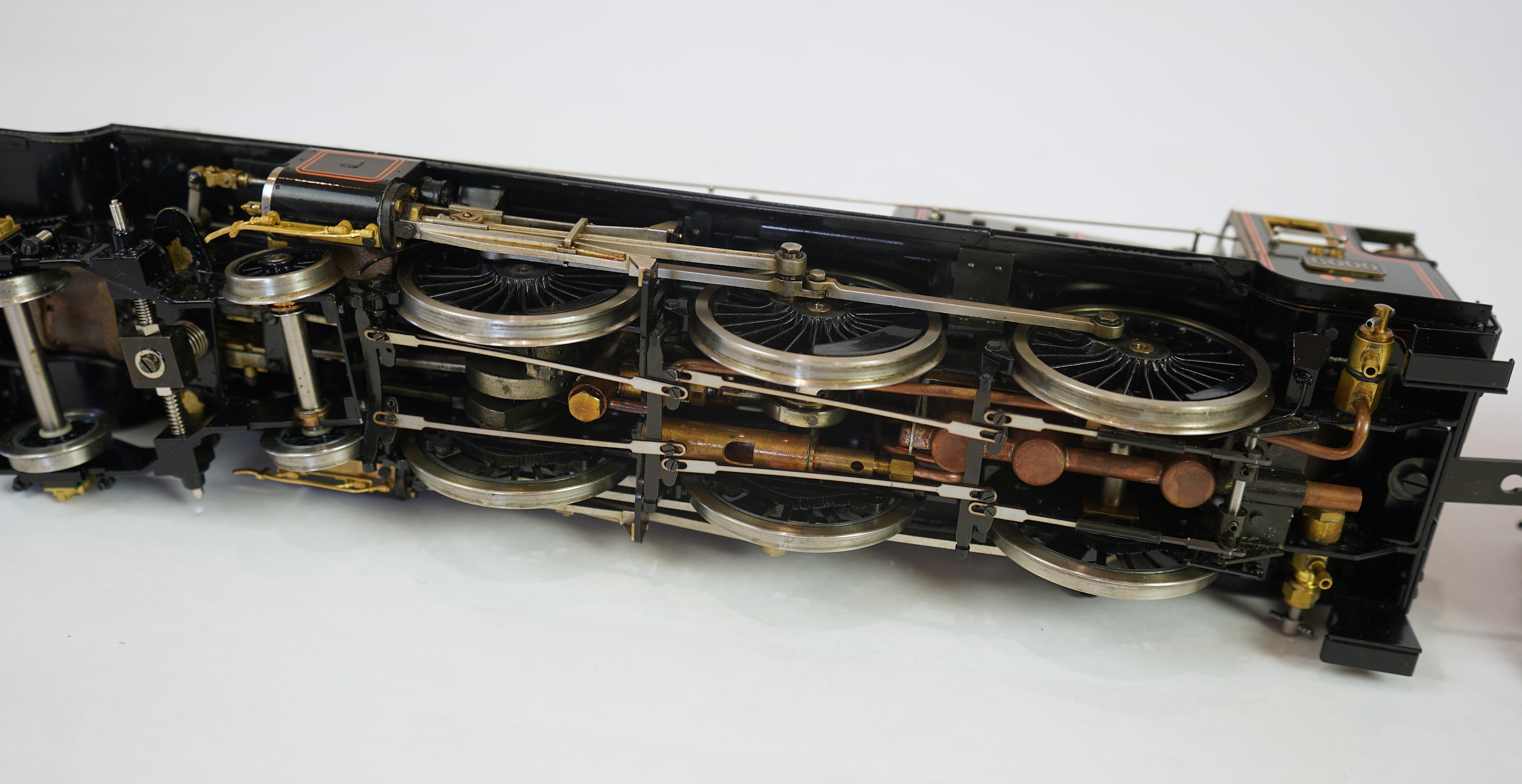 A Gauge One Aster Hobbies live steam GWR King Class, 4-6-0 tender locomotive, King George V 6000, with spirit fired working four cylinder motion, with assembly and operating instructions.